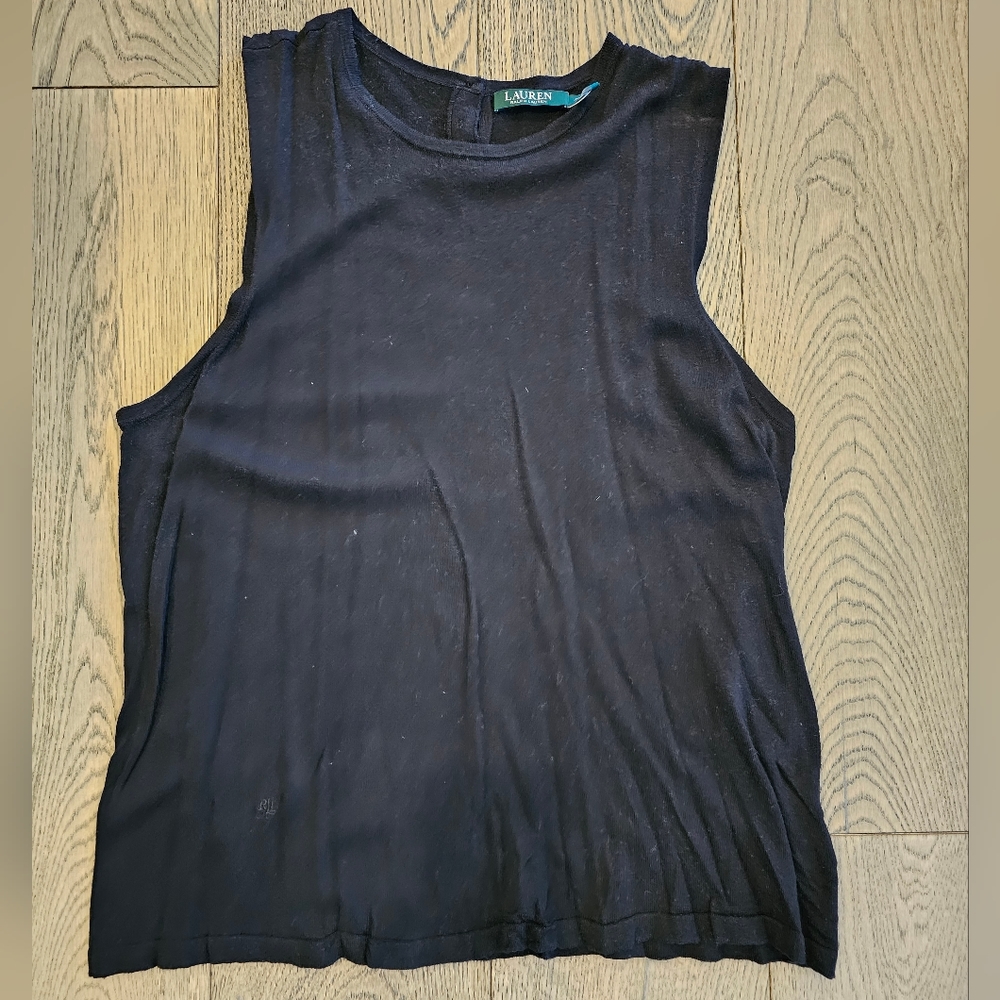 Lauren Ralph Lauren Black Tank Top Sz XL